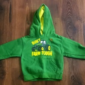 John Deere "Built Farm Tough" Hoodie Size 2t